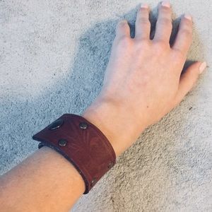 Boho Leather Festival Cuff 🧚‍♀️🌸